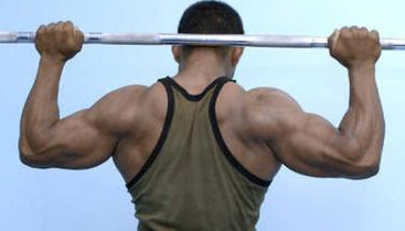 behind the neck presses and pulldowns