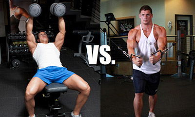 dumbbell flys vs cable crossovers