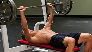 flat barbell bench press