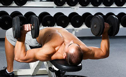 flat dumbbell press