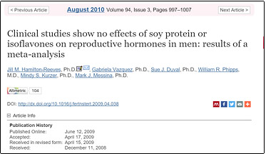 soy protein studies