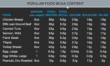 bcaa food content