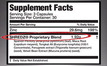 shredz ingredients