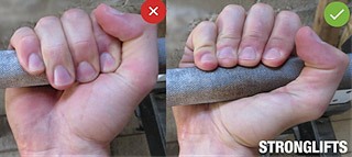 bench press hands