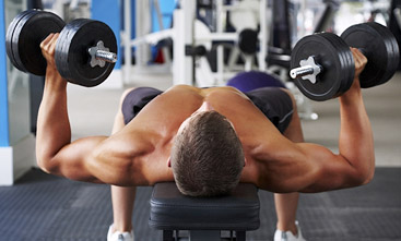 flat dumbbell bench press